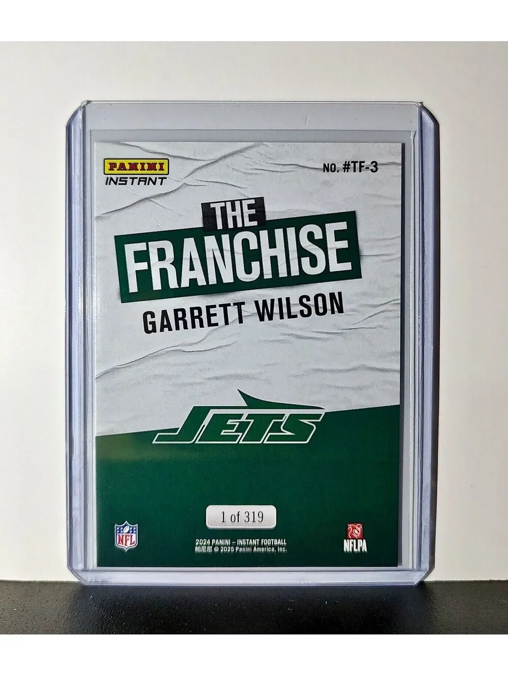 Garrett Wilson 2024 Panini The Franchise NFL #3 Football Card Jets 1 of 319